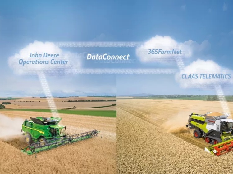 DataConnect teraz online. Wymiana danych między CLAAS, 365FarmNet i John Deere